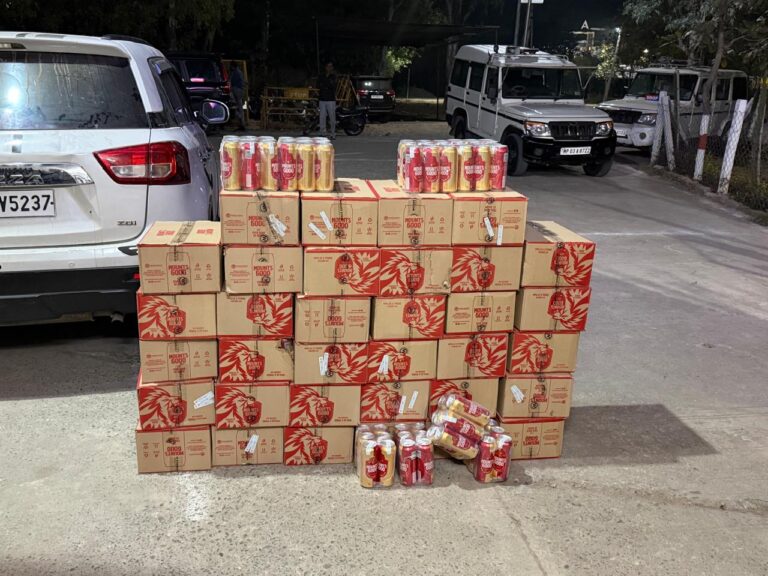 देपालपुर पुलिस ने 40 पेटी अवैध बीयर जब्त की, ब्रेजा कार सहित दो आरोपी गिरफ्तार